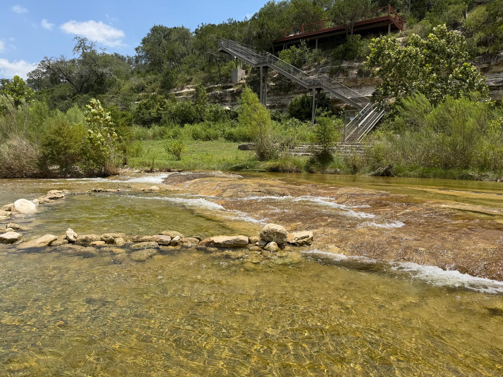 Small falls on the Blanco River near Wimberley, Texas